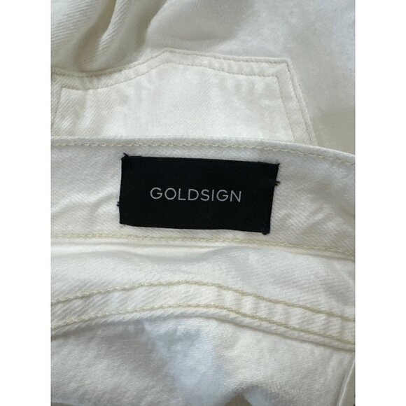 Goldsign Myra Straight Leg High Rise Jean Calla White Womens Size 28 - Picture 13 of 16